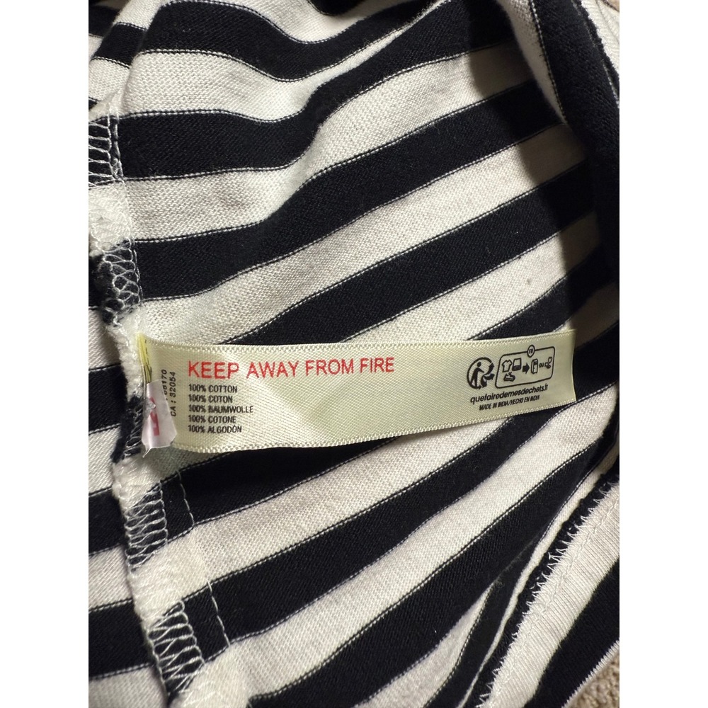Anthropologie Celandine Mini Shift Dress Black White Stripe Sleeveless XS - Picture 6 of 6